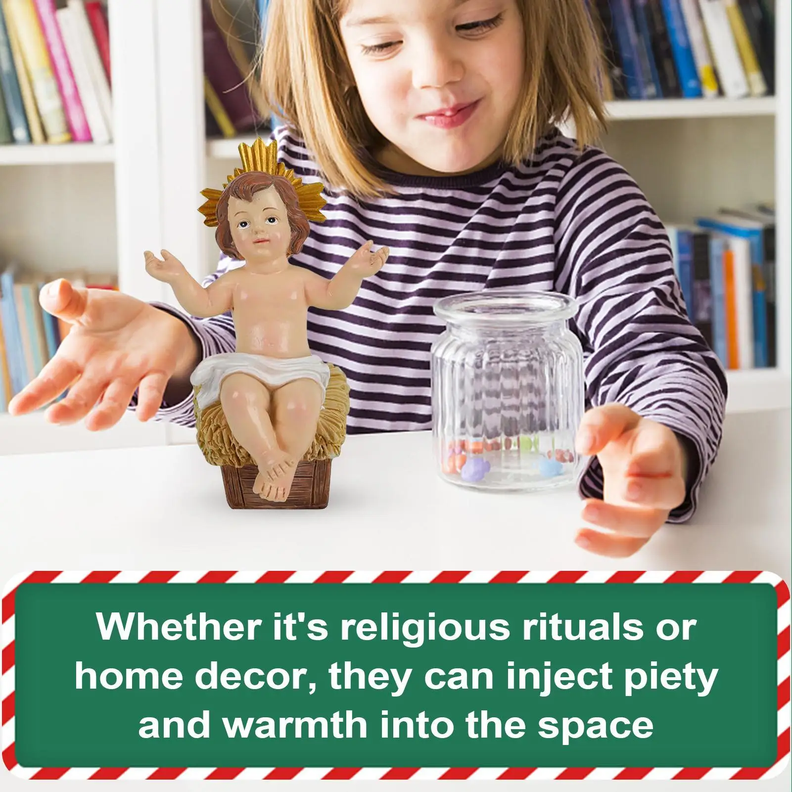 الطفل الصغير يسوع الراتنج الطفل يسوع مدير تحصيل تمثال المهد الزينة الكاثوليكية تمثال زخرفة المنمنمات ل