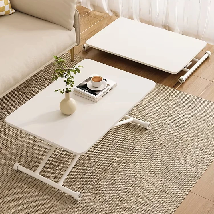Modern Dual-Use Folding Coffee & Dining Table Liftable & Movable For Small Household Living Room Simple Design Dining Desk Table