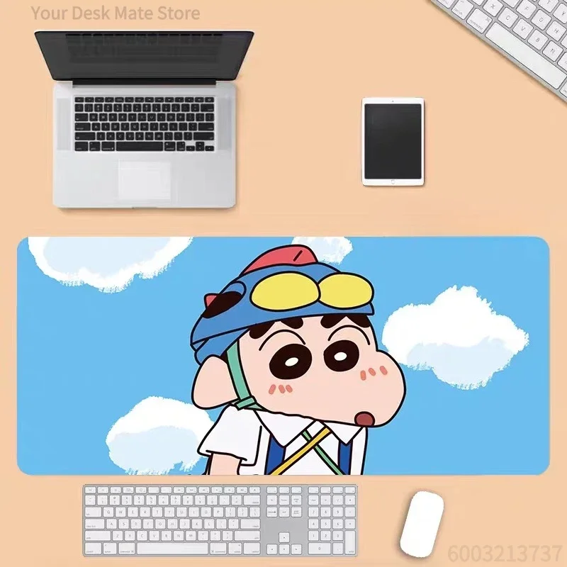 New Cute Oversized Office Desk Pad Computer Keyboard Pad Animation E-sports Game PadCartoon Crayon Shin-chan​​  Mouse Pad