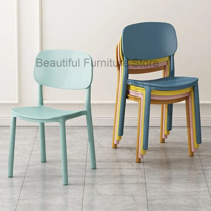 Beach Stackable Dining Chairs Children Bedroom Party Bedroom Dining Chairs Plastic Vanity Sillas De Comedor Home Furniture