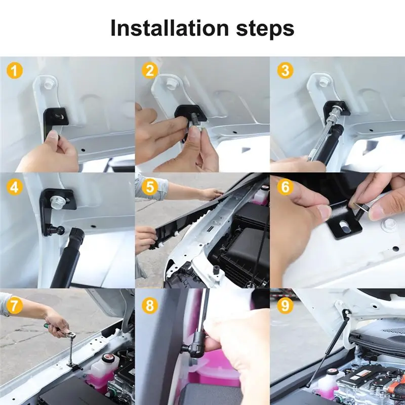 Nieuwe Afgebeeld-Voor Toyota Prado LC250 2024 2025 Motorkap Lift Ondersteunt Kap Struts Schokken Springs Dempers Hydraulische Jack