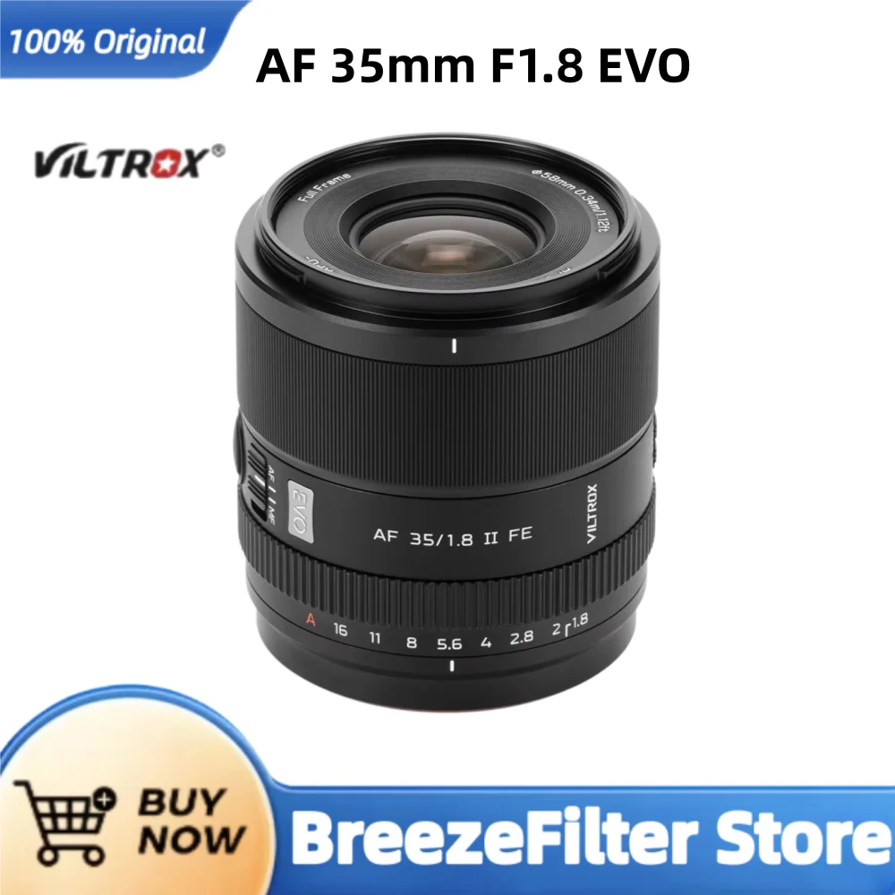 VILTROX AF 35mm F1.8 II EVO STM Vollformat-Porträtobjektiv für Sony E/Nikon Z Mount A7IV A7C II A7RV A7CR ZV-E1 FX30 Z6 III Zf