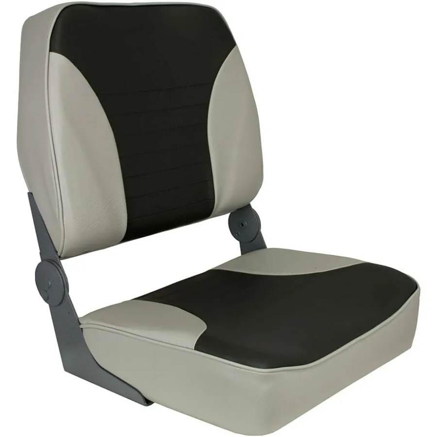 Economy XXL Folding Seat for outdoor events, polypropylene seat with steel frame, charcoal/gray color, lightweight and stackabl
