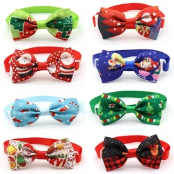 Christmas Bow Tie Cat Dog Telescopic Collar Snowflake Pattern Red Green Comfortable and Durable Pet Accessories Puppy Costume