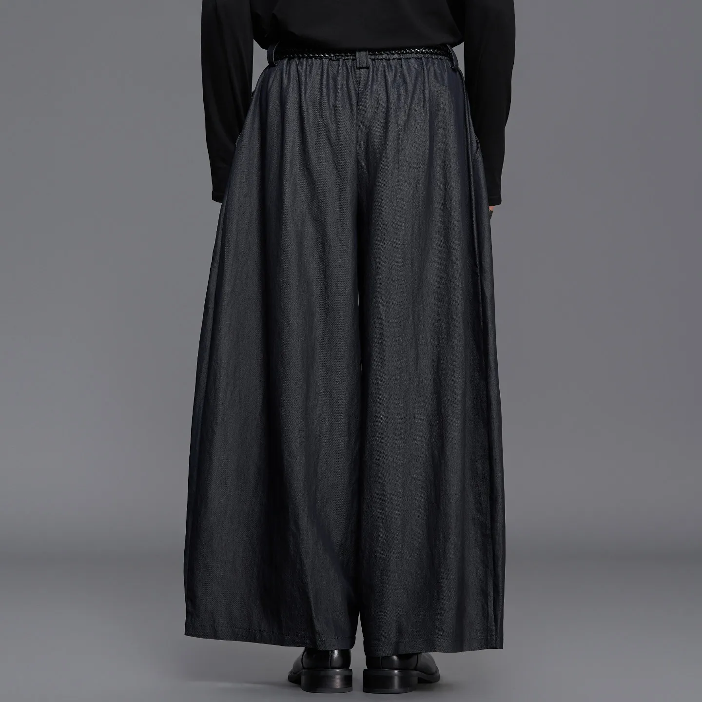 2026 Autumn Designer Cut Mid-Ancient Style Gray Blue Balloon Pants Japanese-Style Retro Men's Straight Radish Pants Bloomers