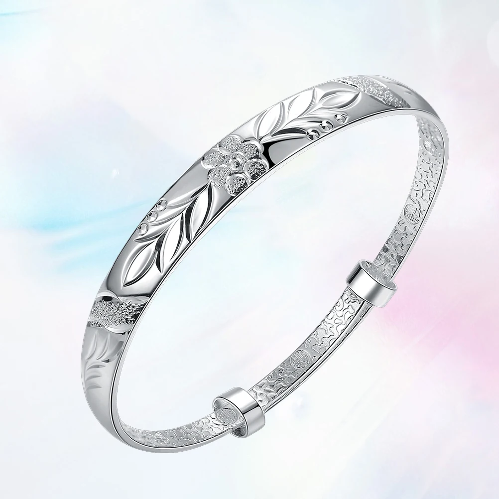 

Flower Silver Jewelry Bracelet Bracelets for Women Vintage European Fashion