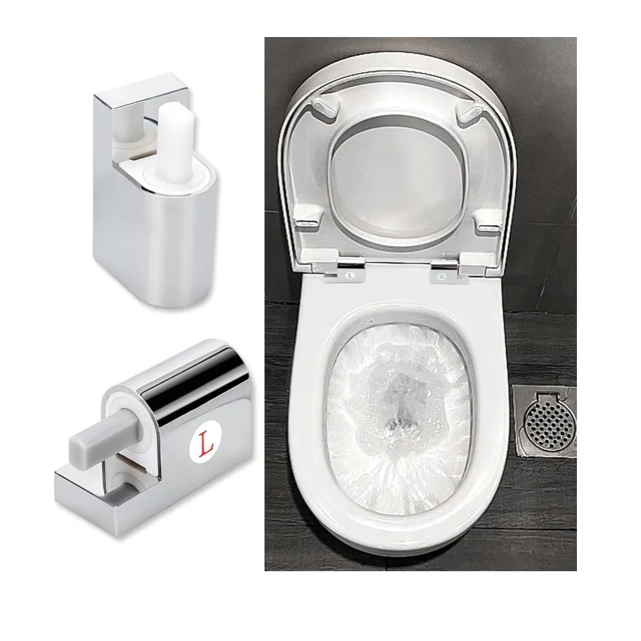 Accesorios de Cierre Suave para inodoro, bisagras para tapa de inodoro, montaje de cubierta de inodoro, piezas de repuesto, bisagras de amortiguador giratorio
