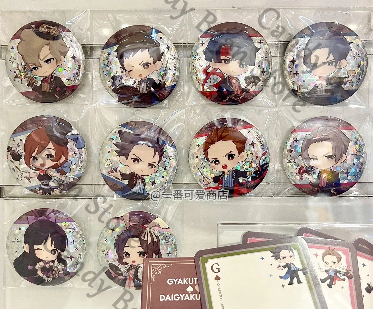 

Anime Ace Attorney Miles Edgeworth Phoenix Wright Cosplay Flash Badge Cartoon Emblem Brooch Breastpin Medal Pendant Adorn Gift