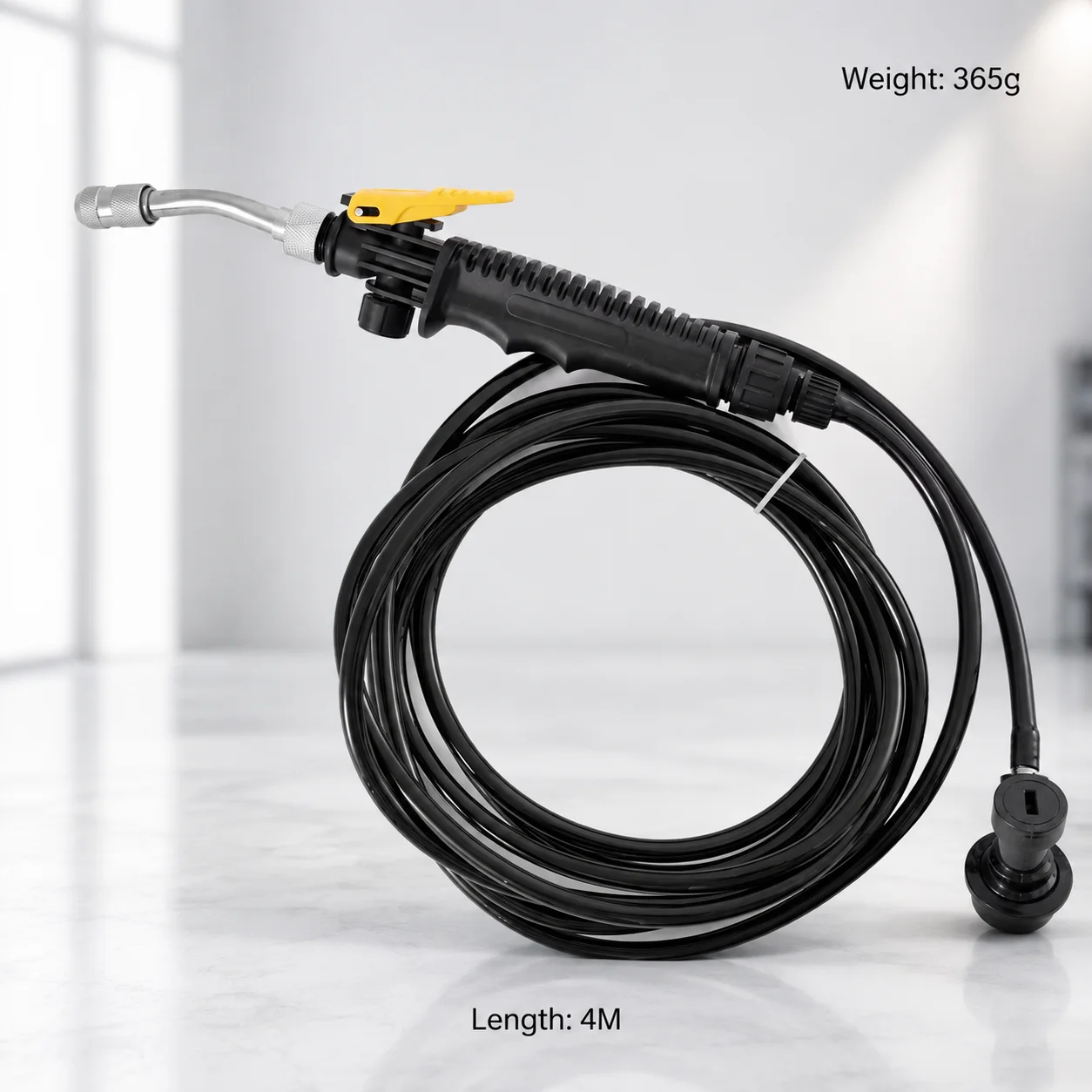 4M Straight PVC Hose Adjustable Water Spray Gun Multi-Pattern Nozzle Car Wash Sprayer Vehicle Cleaning Auto Detailing Tool