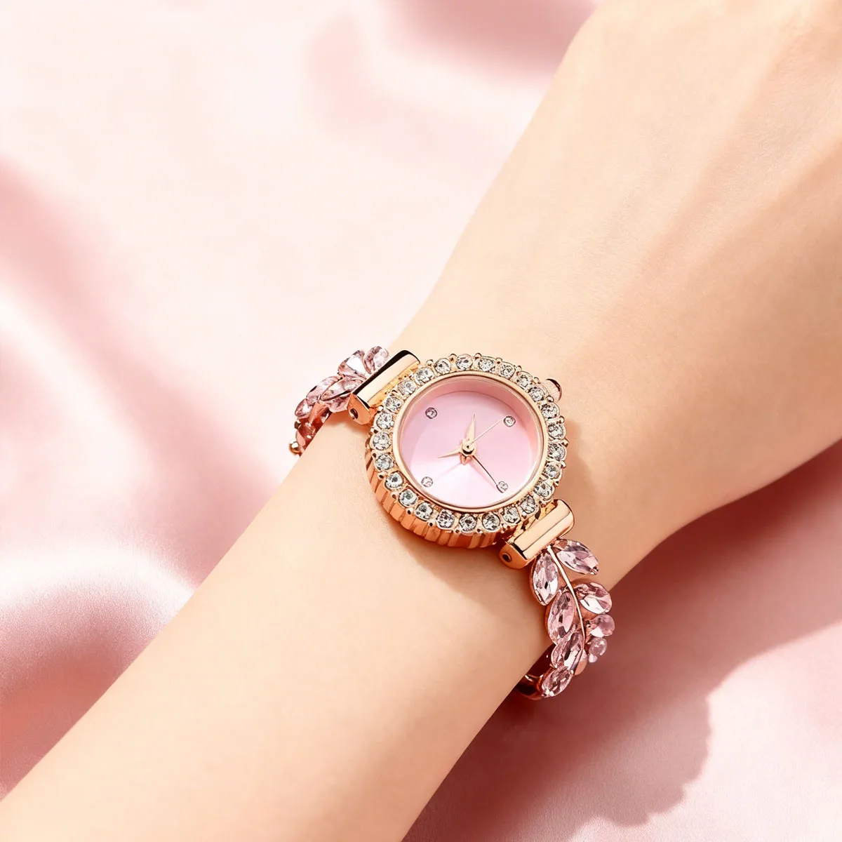 

1шт-популярный женский браслет-русалка с круглыми бриллиантами и кварцевыми часами на шнурке