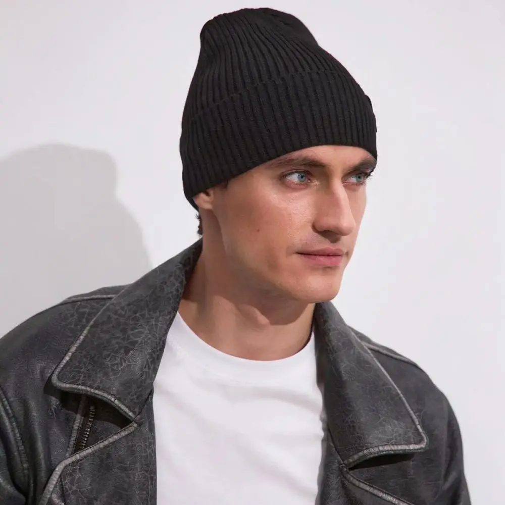 Autumn Winter Melon Hat Brimless Beanie Men Women Soft Warm Knitted Cap Casual Retro Docker Sailor Hat Accessories