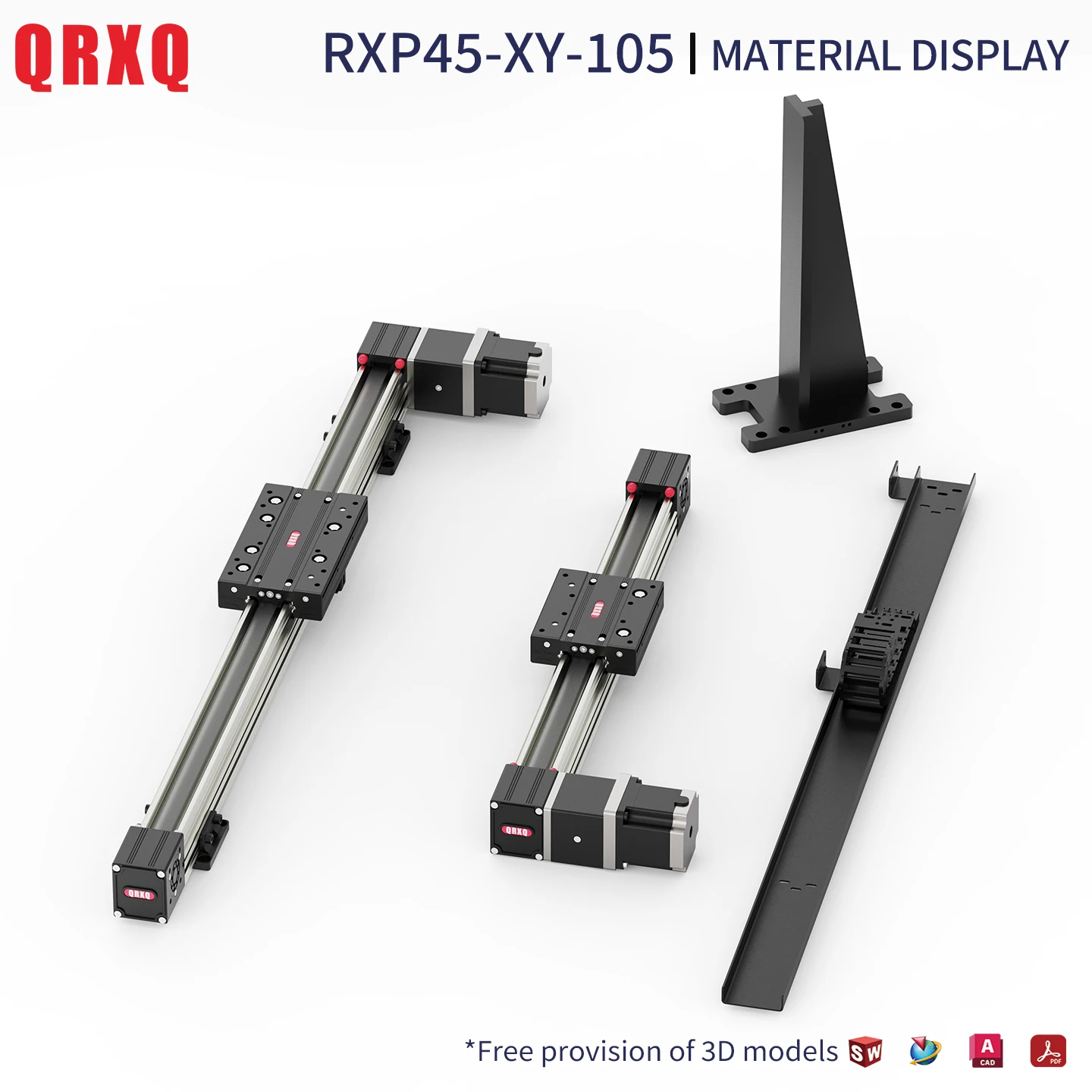 QRXQ RXP45-YZ-105 Axis Slide Table T-Type Linear Guide Motor Gantry Linear Guide Platform 5kg Load Capacity Robotic Arm CNC