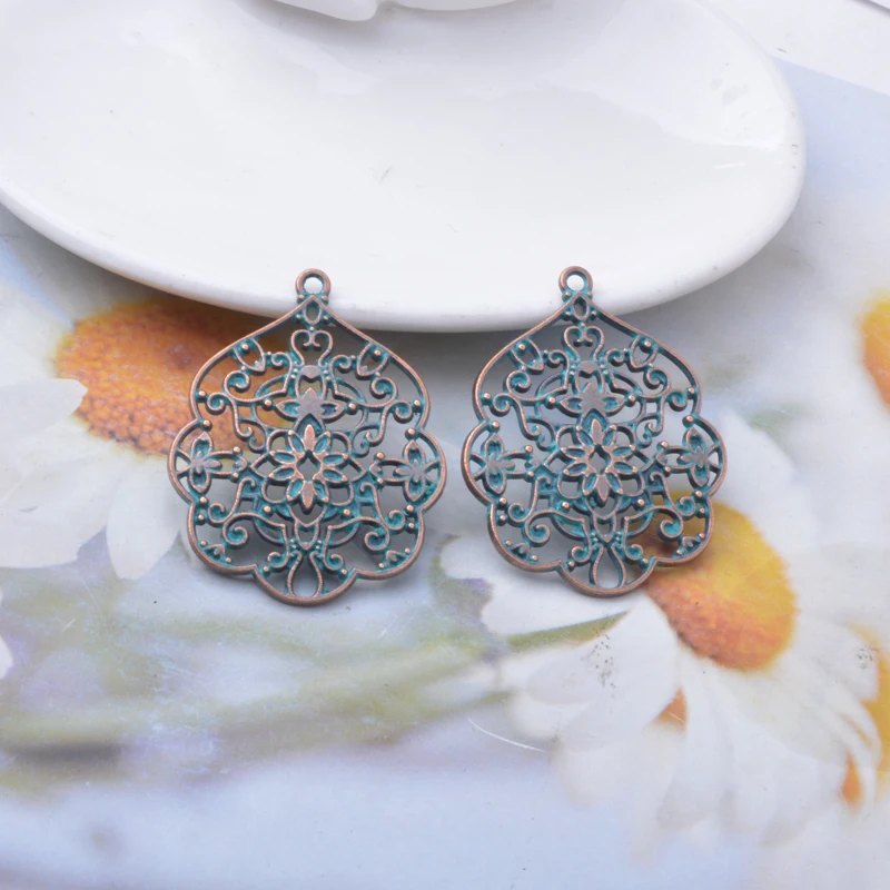 10 Stück/Los Legierung Antike Bronze Kaktusblumen-Quasten Charms Anhänger DIY Schmuckzubehör für Damen Halsketten Ohrringe – Detail 7