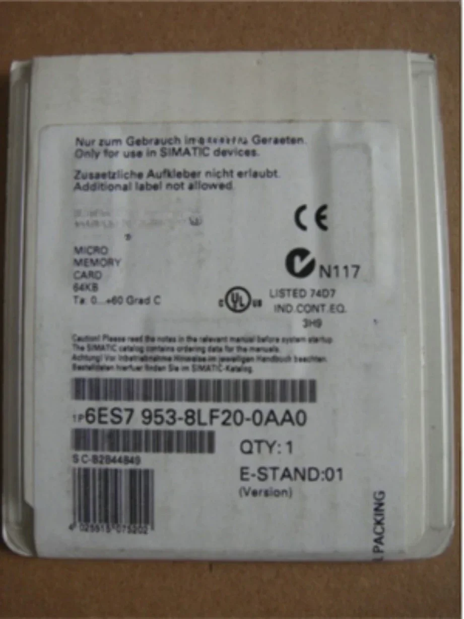 

2025 S7-300 Original 64KB MMC Memory Card 6E7953-8LF11/20/30/31-0AA0