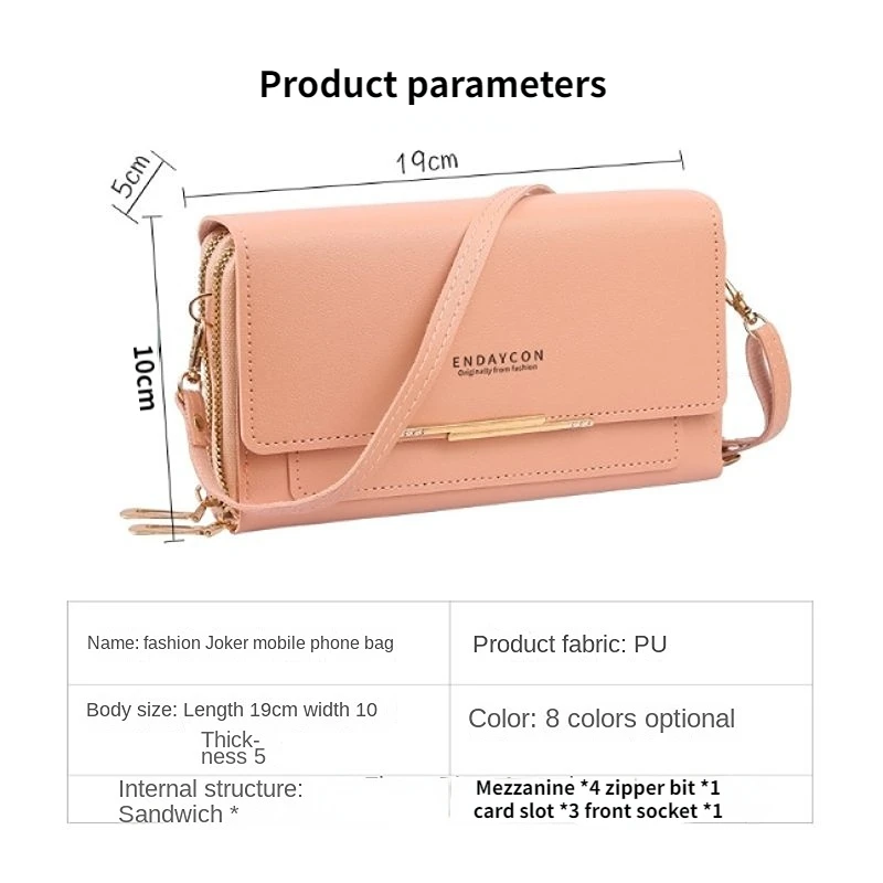 2024 neue Damen brieftasche koreanische multifunktion ale Umhängetasche mittellange Clutch-Geldbörse – Detail 2