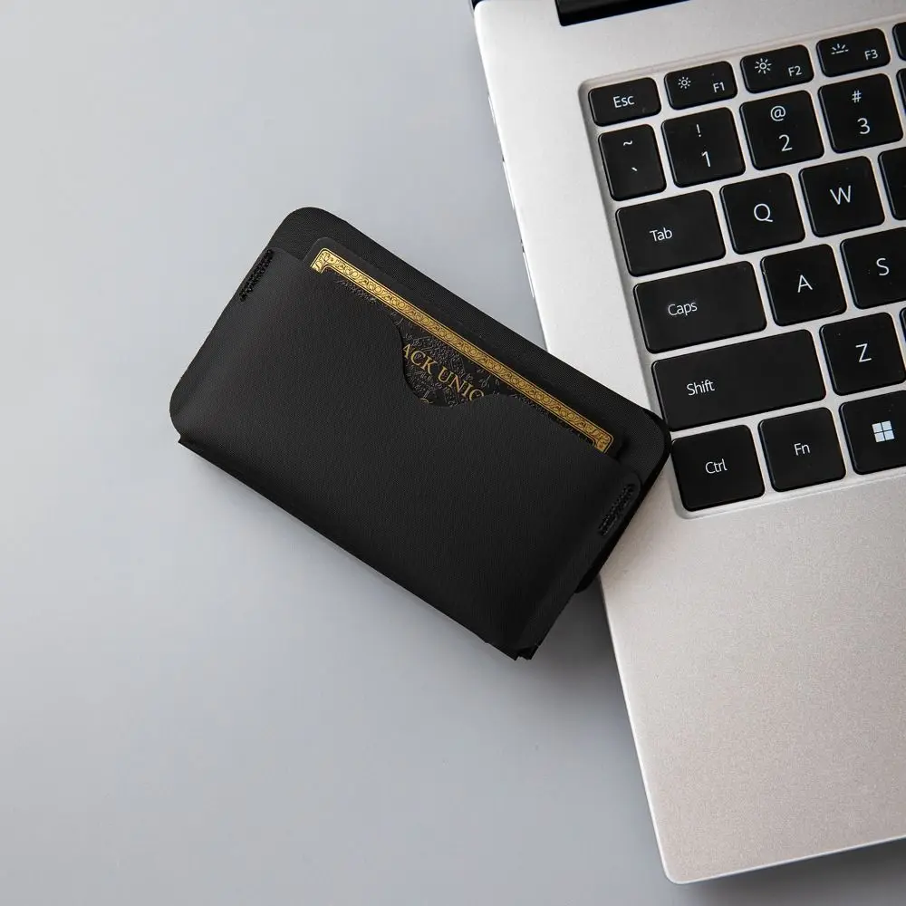 Ultra-Light Mini Folding Wallet Portable Magnetic Buckle ID Business Card Holder Multi Slot Compact Design EDC Pouch