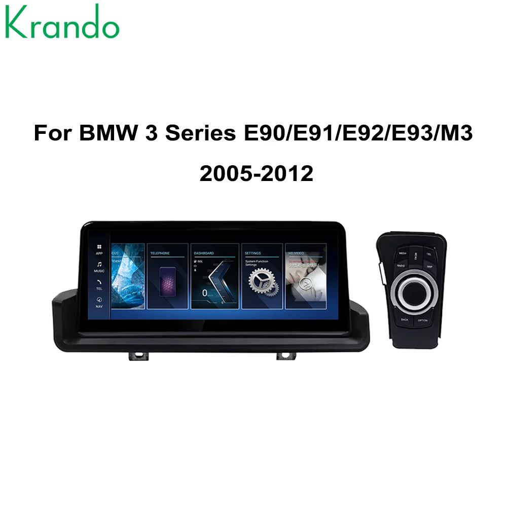 Krando 10.25'' Car Radio Player For BMW 3 SeriesE90/E91/E92/E93/M3 2005-2012 Android Wireless Carplay Navigation GPS Head Unit