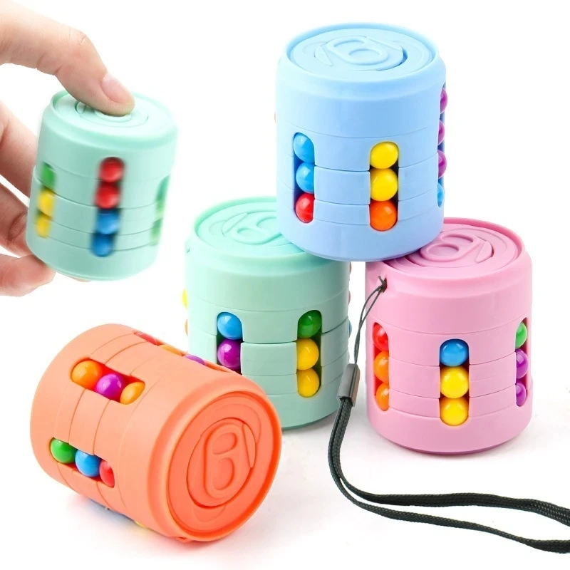 Magical Beans Fingertip Spinner Toys  Gift Rotating Small Magic Beads Cube Stress Relief Children Puzzle Decompression