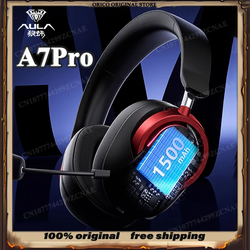 AULA A7Pro Headphone 4Mode Wireless Bluetooth Gaming Headset Surround 7.1 Sound Effect Low Latency FPS headphones For PC
