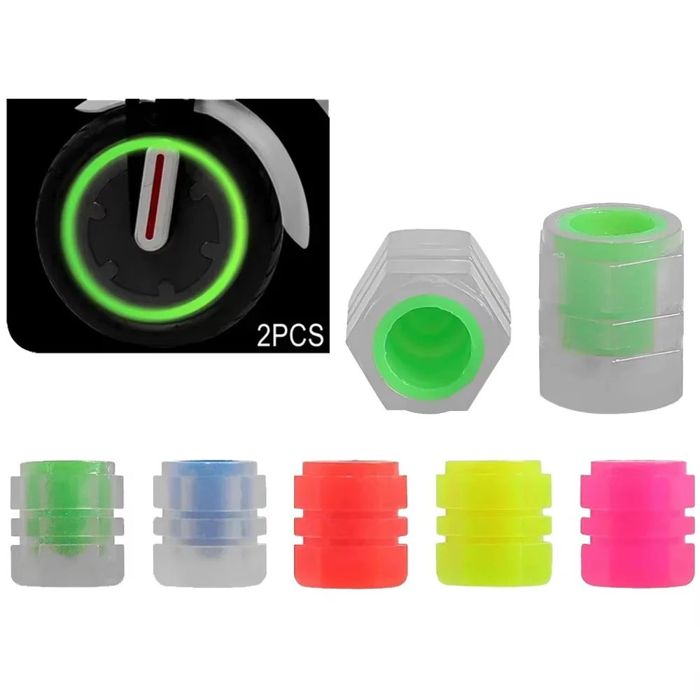 

2/4 шт. универсальные для Xiaomi M365 Pro Mi3 Mi4 Mi4 Lite для Ninebot Max G30 G2 электронного скутера, светящиеся колпачки, флуоресцентный клапан для шин