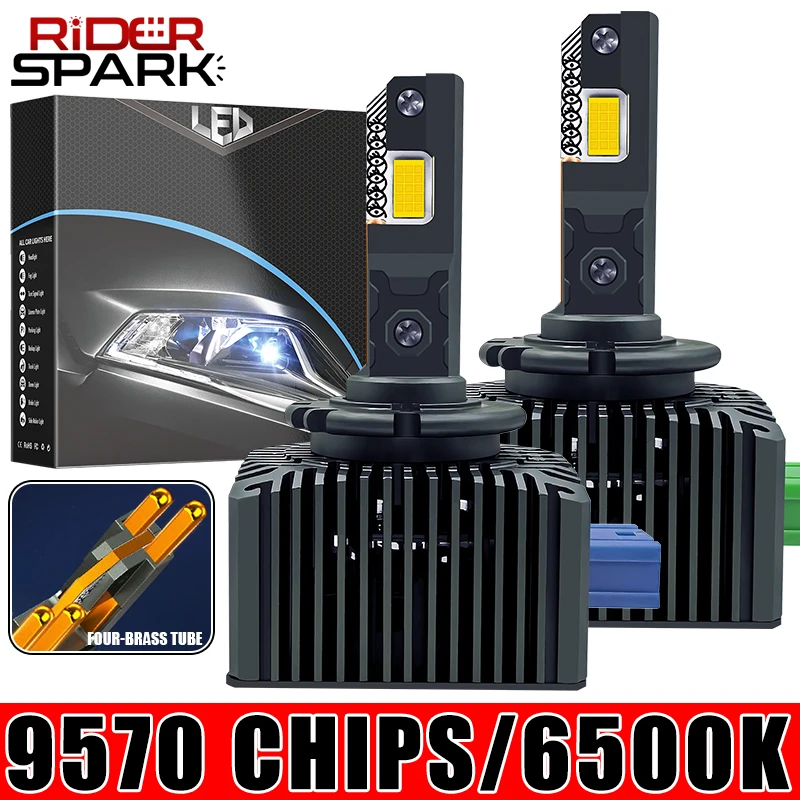 

D1S Led Headlight D3S Canbus Bulb 9570 CSP 4 Copper Tubes D5S D8S Led 35/70W Super Bright CANbus D1R D3R D Series Car Bulb Turbo