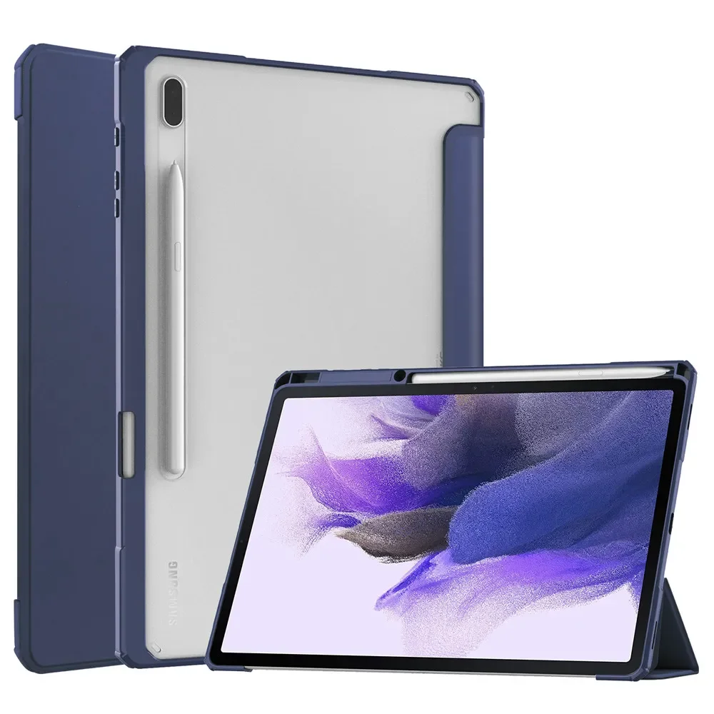 Untuk Samsung Galaxy Tab S6 Lite P610 A7 Lite S7 S8 S9 Plus FE 12.4 Inci Penutup untuk Galaxy Tab A9 Plus 11 dengan Casing Tempat Pena