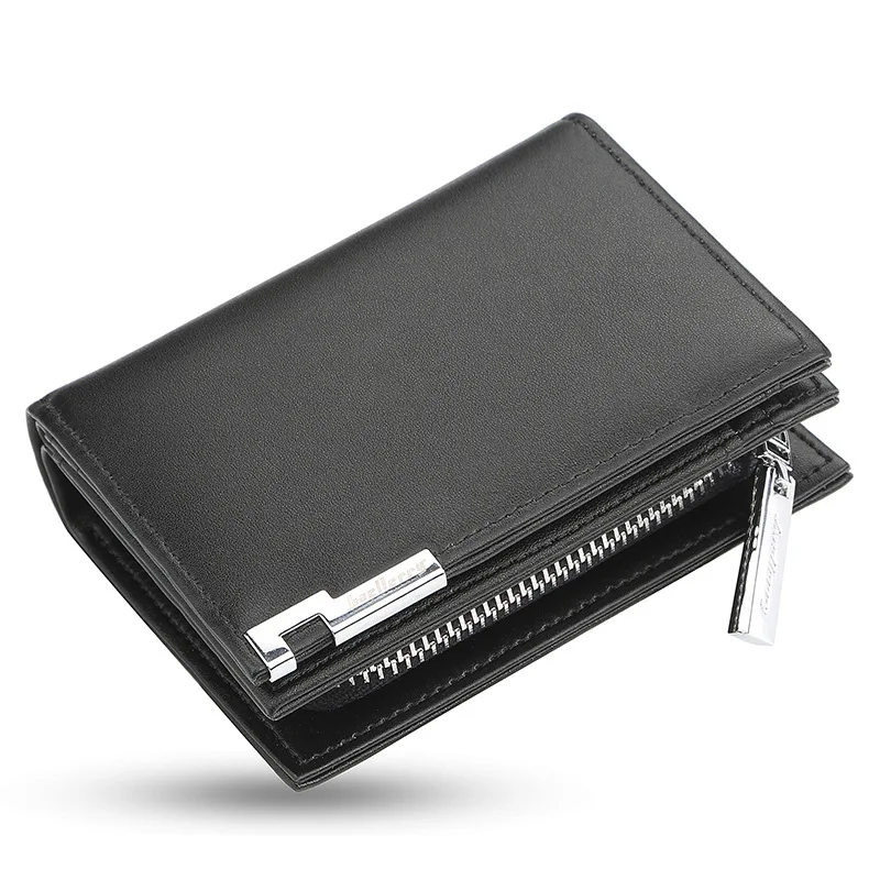 Men's Short Wallet with Finely Layered Interior Compartments for Easy Storage of Banknotes, Durable Pu Leather Material, Business-Style Simple Large-Capacity Wallet