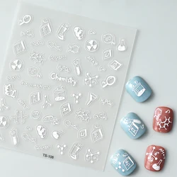 Chemistry Creative 5D Nail Sticker Designs Slider Nail Foils Transfer Rolls