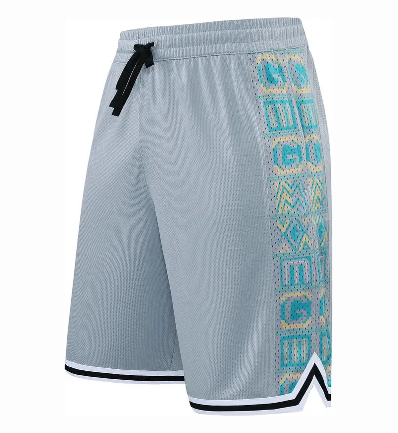 Short de basket-ball respirant à séchage rapide pour hommes, vêtements de sport de fitness, short d\'entraînement de gym, objectifs de course, été