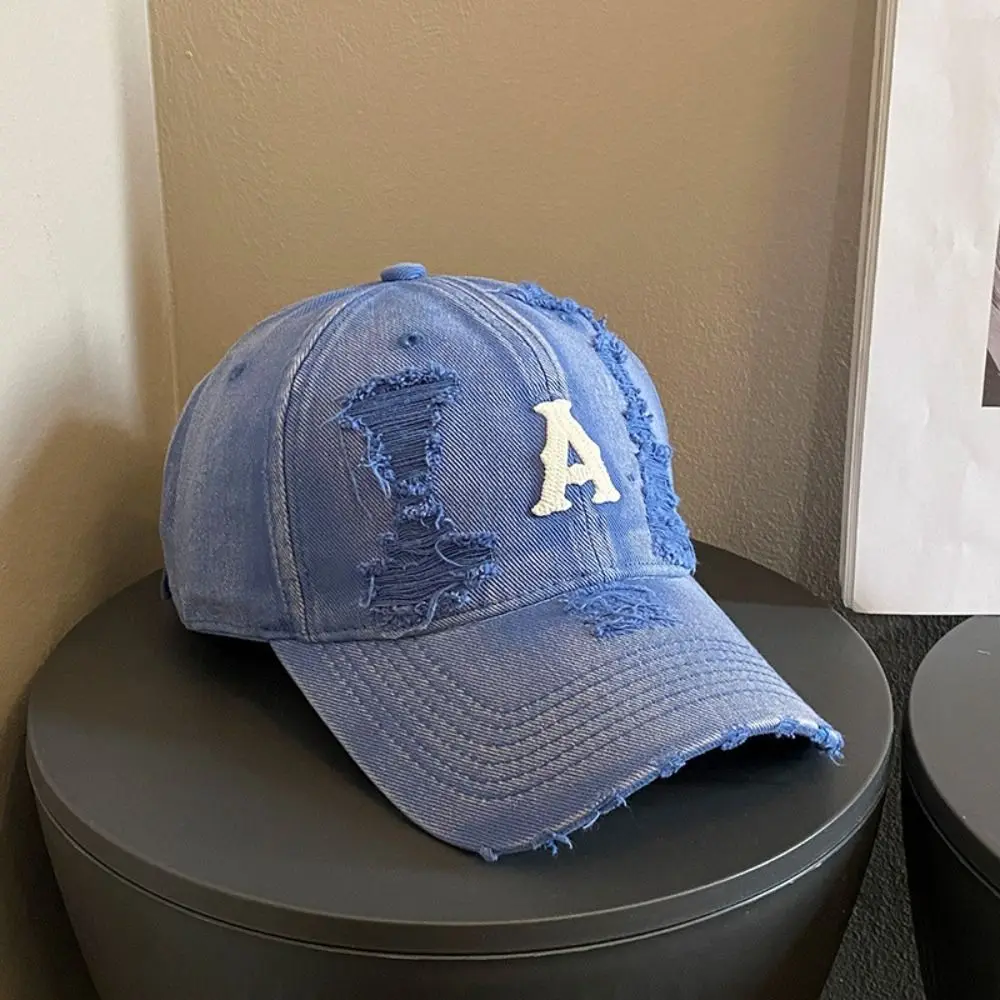 아메리칸 빈티지 레터 야구 모자 자수 Y2k 홀 피크 캡 고딕 바이저 스냅백 캡 청소년