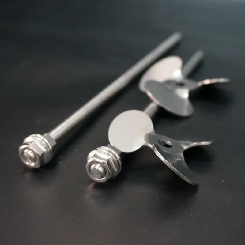 1set Laboratory stainless steel Three - blade paddle with Stirring Rod,Diameter 40mm to 120mm stir blade