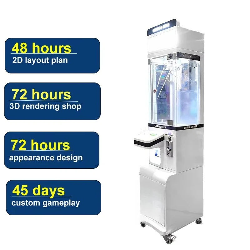 Small Iron Metal Cabinet Coins - Claw Machine Toy Crane Game Mini Claw Machine Bonus Machine Doll Toy Grab