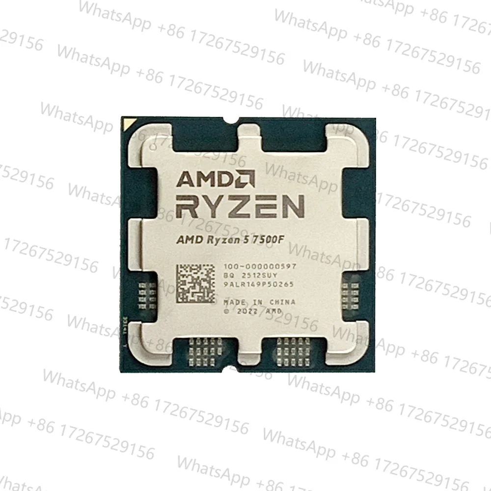 AMD Ryzen 5 7500F R5 7500F 3.7GHz 6-Core 12-Thread CPU 5NM L3=32M 100-000000597 Socket AM5 New But Without Coole