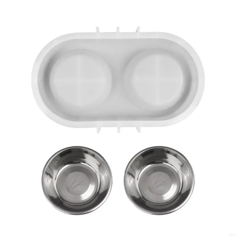 

W0YA Silicone Pet Bowl Mold For DIY Crafting Creative Cats Dog Dish Maker Reusable Multi Purpose Mould