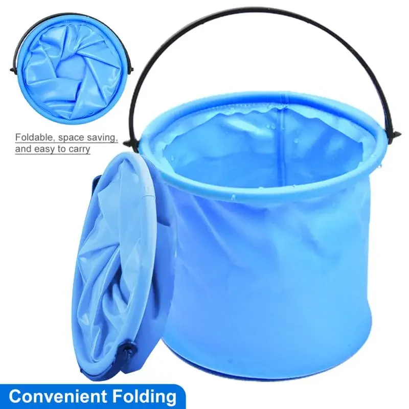 Retractable Bucket For Fishing Folding Collapsible Bucket Wash Outdoor Fishing Square Barrel Bathroom Kitchen Folding Bucket