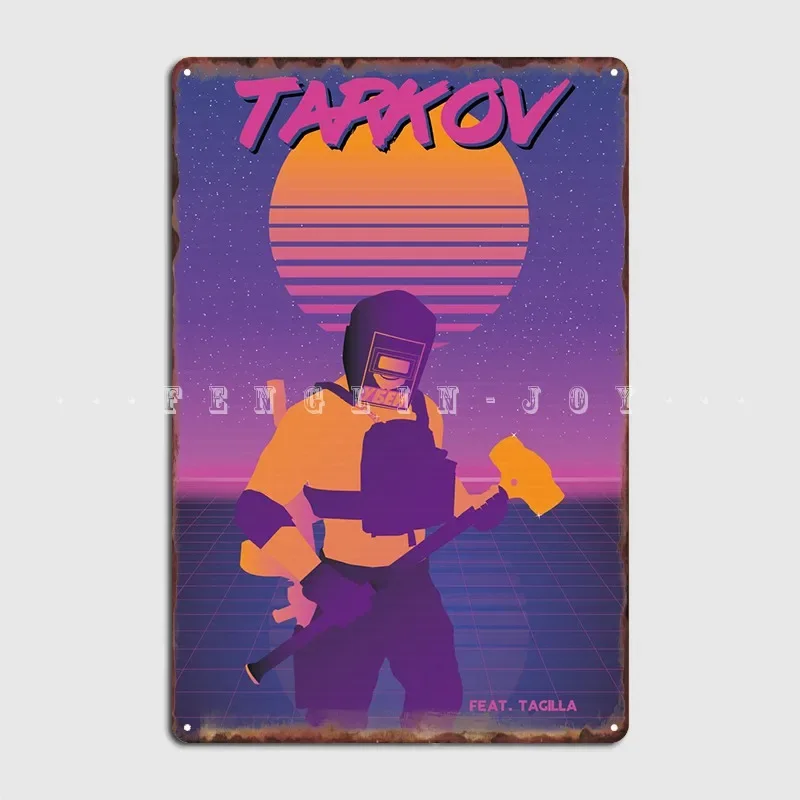 Tagilla Escape From Tarkov Metal Sign Cinema Living Room Bar Cave Vintage Plaques Tin Sign Poster