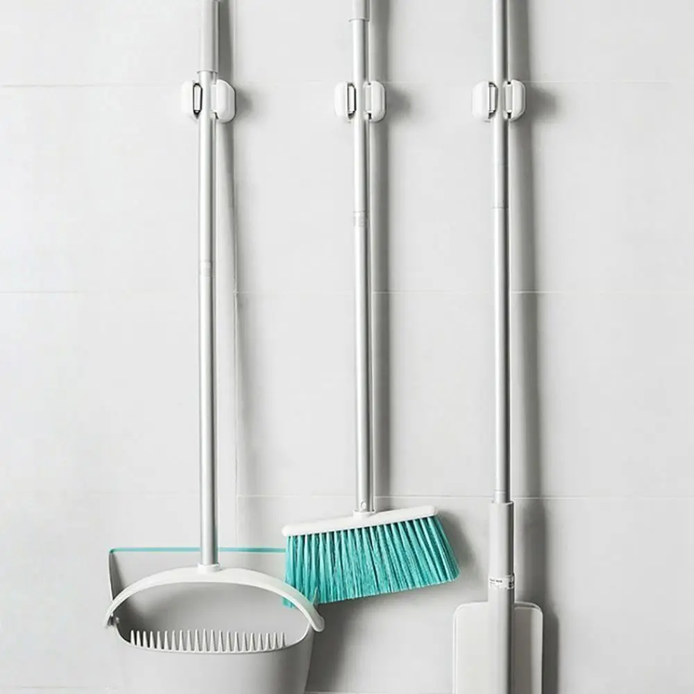 

прочный неперфорационный зажим для швабры, вешалка для щеток, вешалка для метлы, многофункциональные держатели для швабр, настенные нескользящие самоклеящиеся крючки