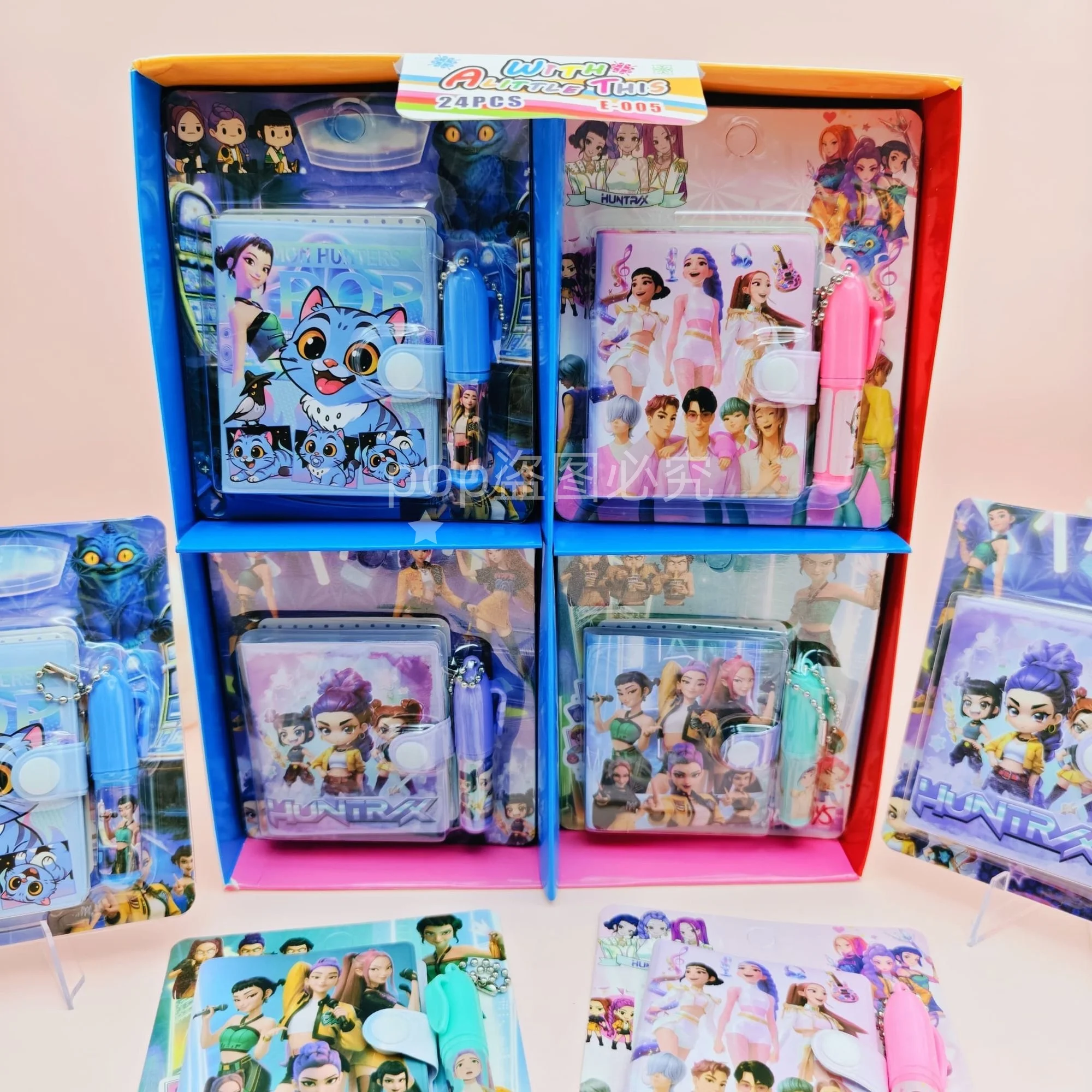 مجموعة دفتر Kpop Demon Hunters الجديدة مع قلم، مجلة مخطط الجيب من جلد البولي يوريثان، هدية قرطاسية لطيفة لمحبي الطلاب