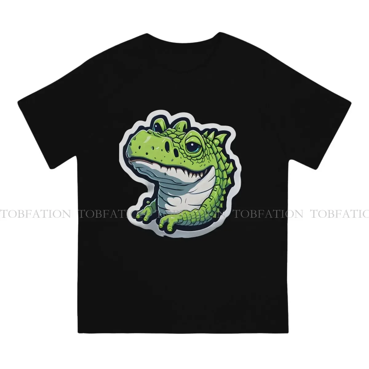 Cool Round Collar TShirt Crocodile Wild Animal Pure Cotton Original T Shirt Men