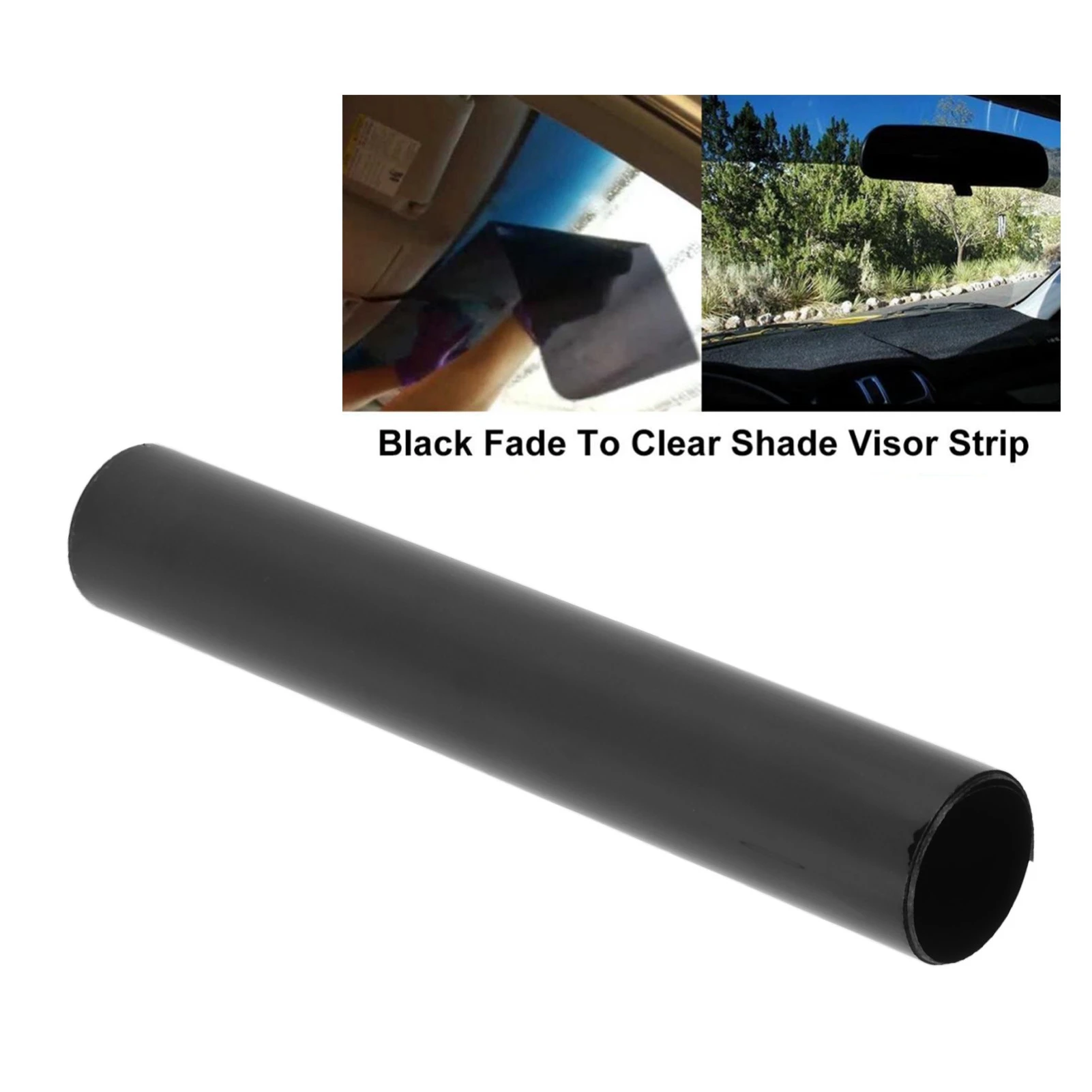 Universal 20x150cm Car Window Tint Film UV Block Windshield Sun Visor Strip With Scraper