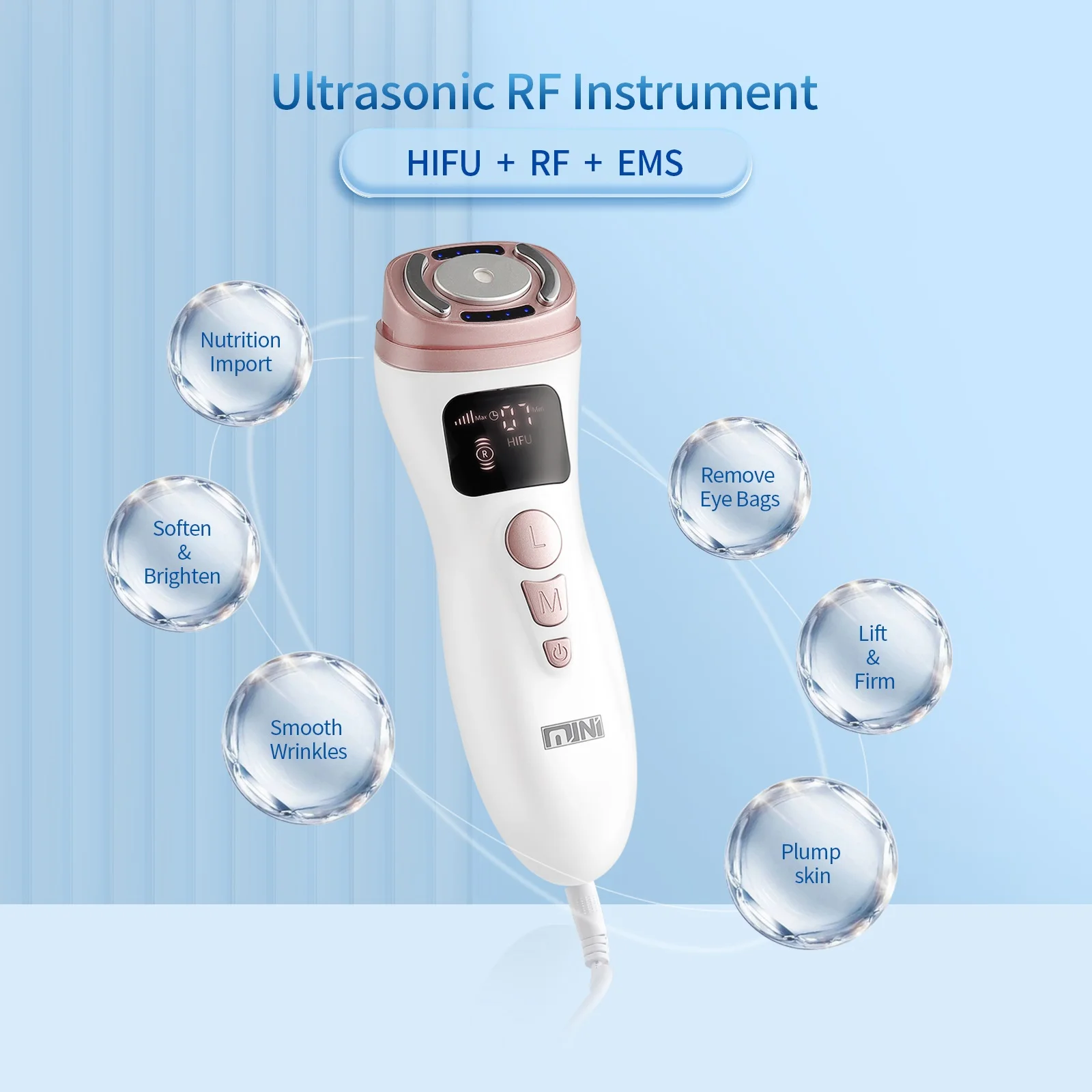 Hifu rf ems dispositivo de beleza facial aperto da pele anti envelhecimento remoção de rugas face lifting rejuvenescimento uso doméstico massageador