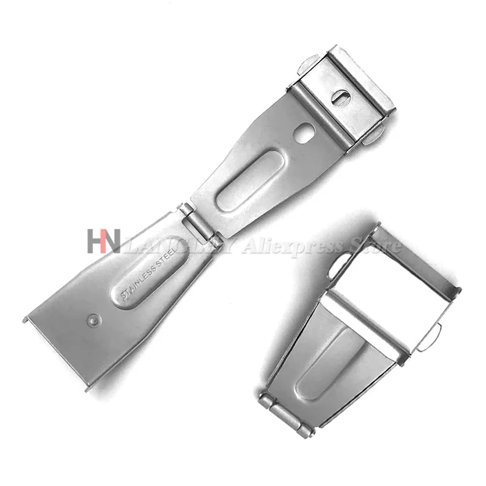 Stainless Steel Folding Buckle 9/10/11/12/13/14/15/16/18/19/20/21mm Leather Rubber Strap Buckle Solid Butterfly Clasp Accessory