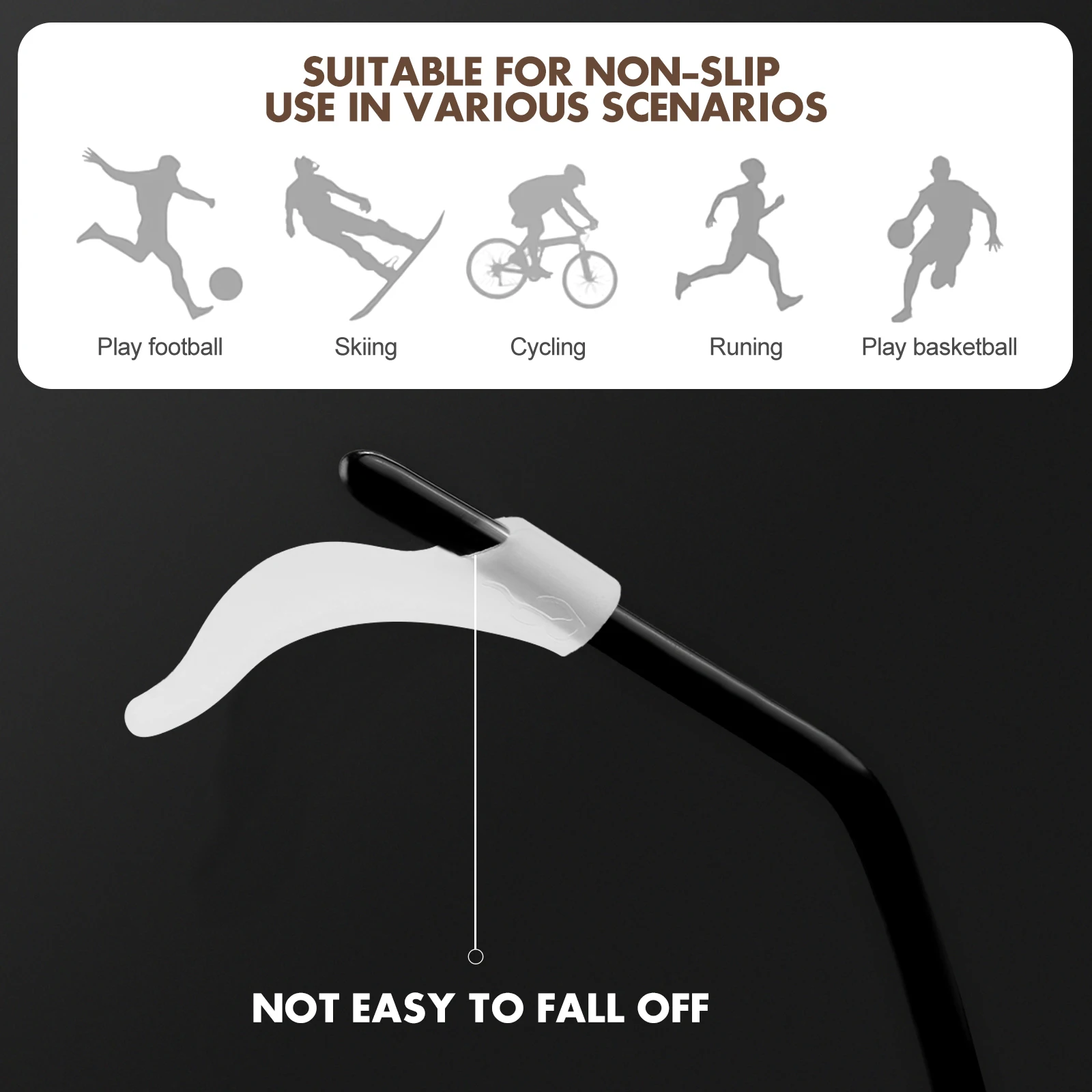 Противоскользящие ручки для ушей, аксессуары для очков, мягкие силиконовые подушки, крючки для очков, фиксаторы, повседневная одежда, йога, бег на открытом воздухе