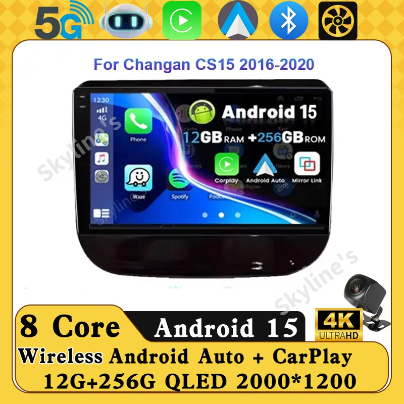 

Android For ChangAn CS55 2018 - 2020 Wireless CarPlay Android Auto Radio Car Multimedia Video Player Stereo GPS Navigation DVD