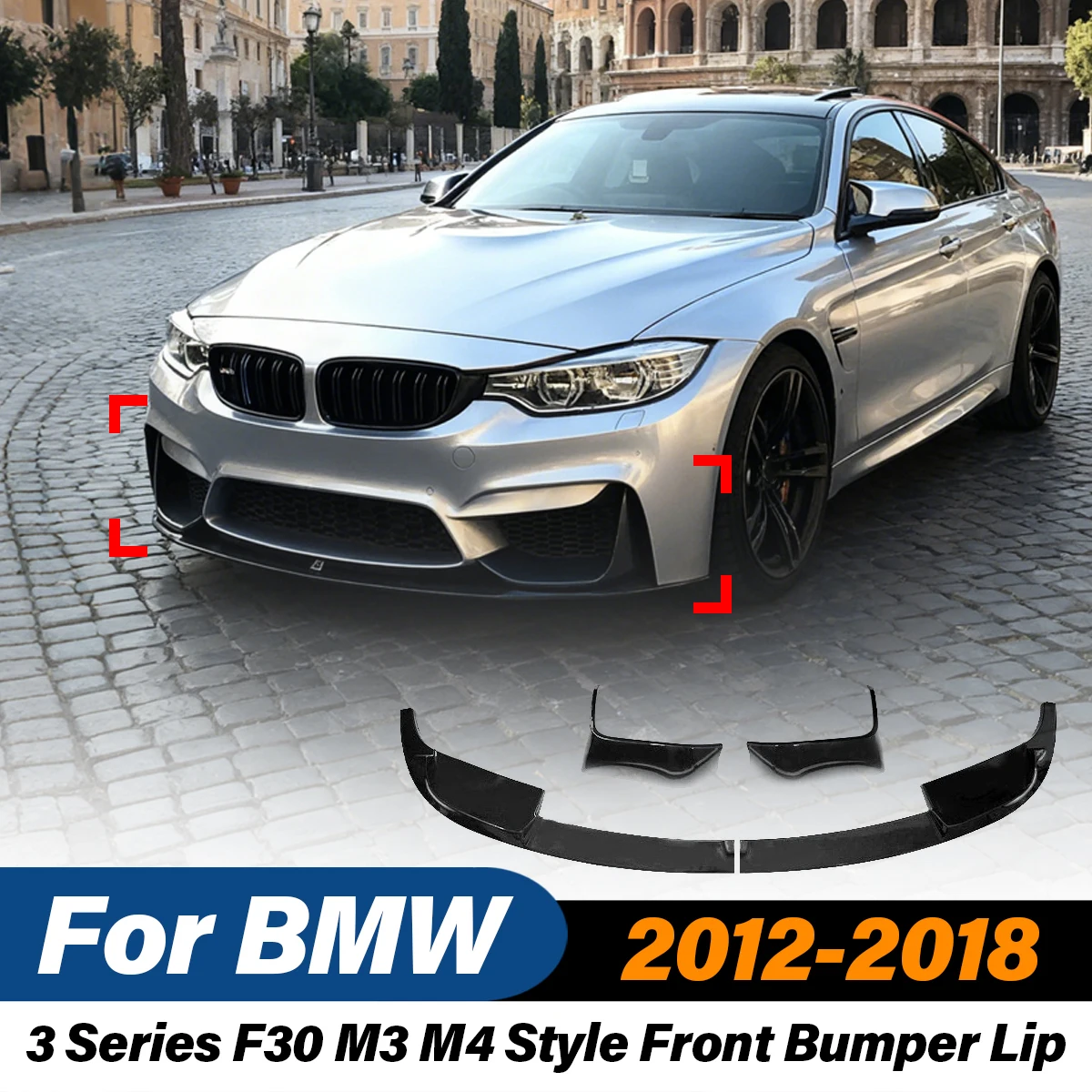 

Для BMW 3 серии F30 2012-2018: Комплект для модификации кузова — передний бампер, сплиттер, спойлер в стиле M3/M4