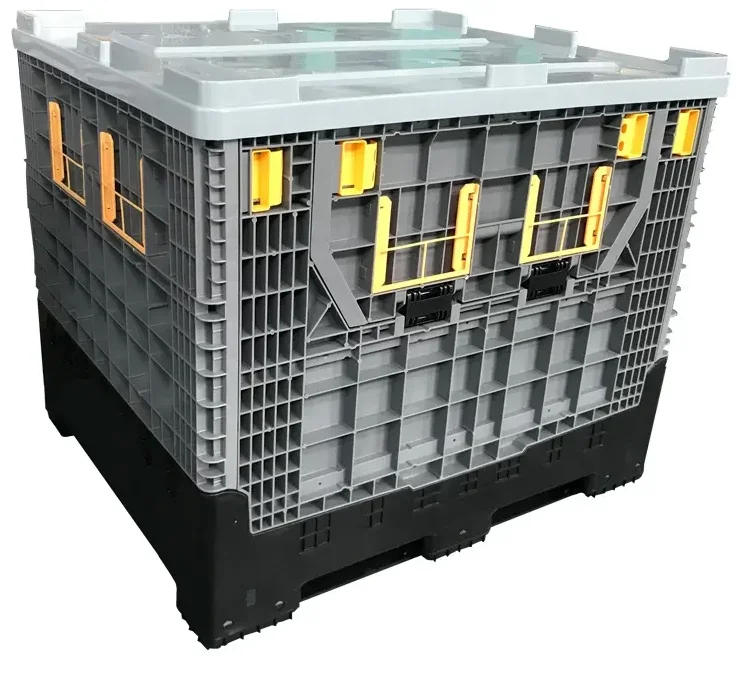 

Large Bulk Heavy Duty Large Stackable Foldable Bulk Plastic Pallet Foldable Big Box/Warehouse Container for Storage