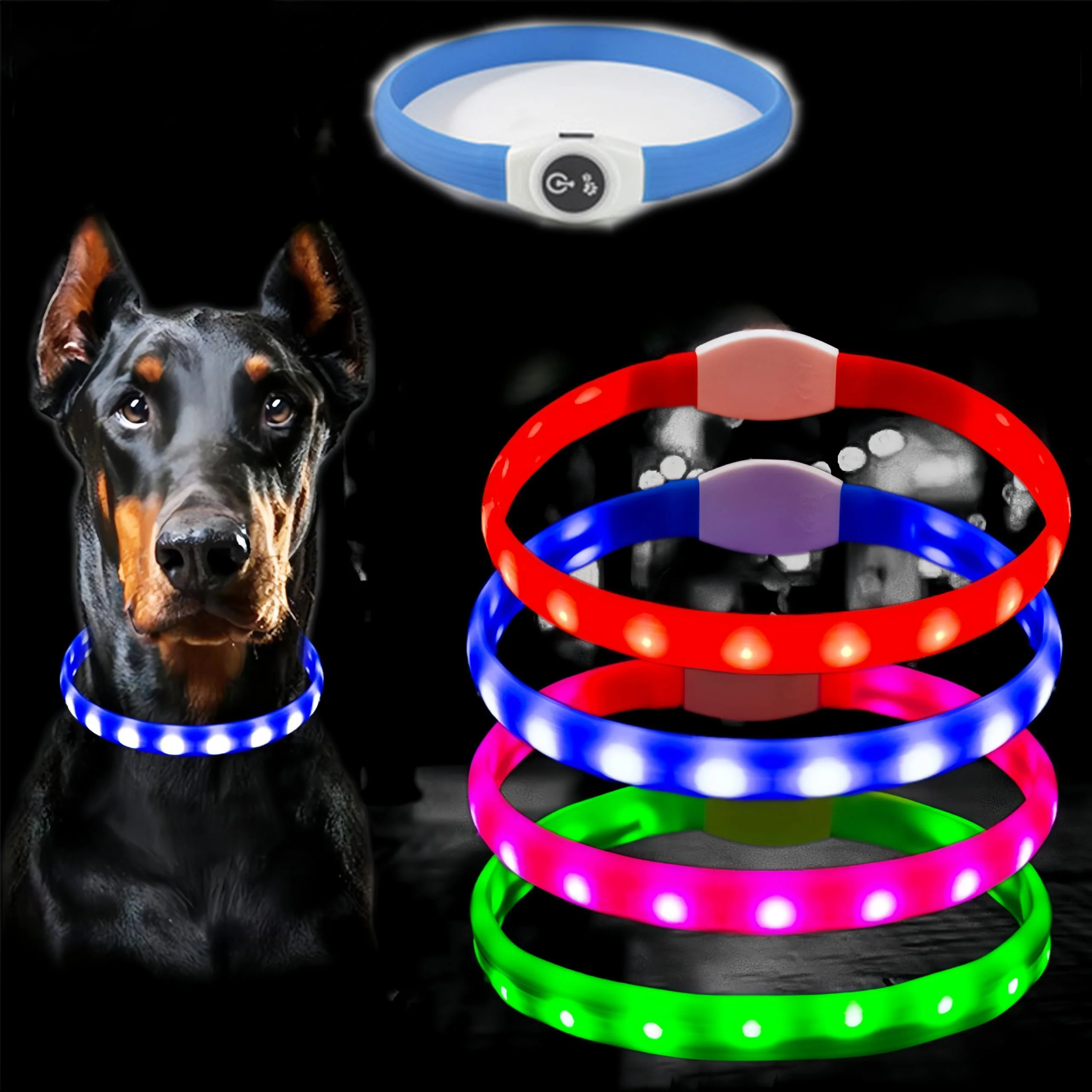 Collier étanche avec lumière LED