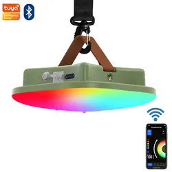 MOSucks ING-Lanterne de camping aste par USB, lampe de poche portable, intelligente, contrôle Bluetooth, veilleuse RVB, lumière extérieure