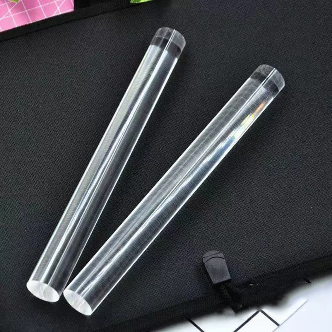 ضوء Duide قضيب قطر 2/3/4/5/6/8/10/12/15/18/20/22/25/30/35/40/45/50/60 مللي متر PMMA شفاف الصلبة شريط مستدير طول 200-500 مللي متر #5