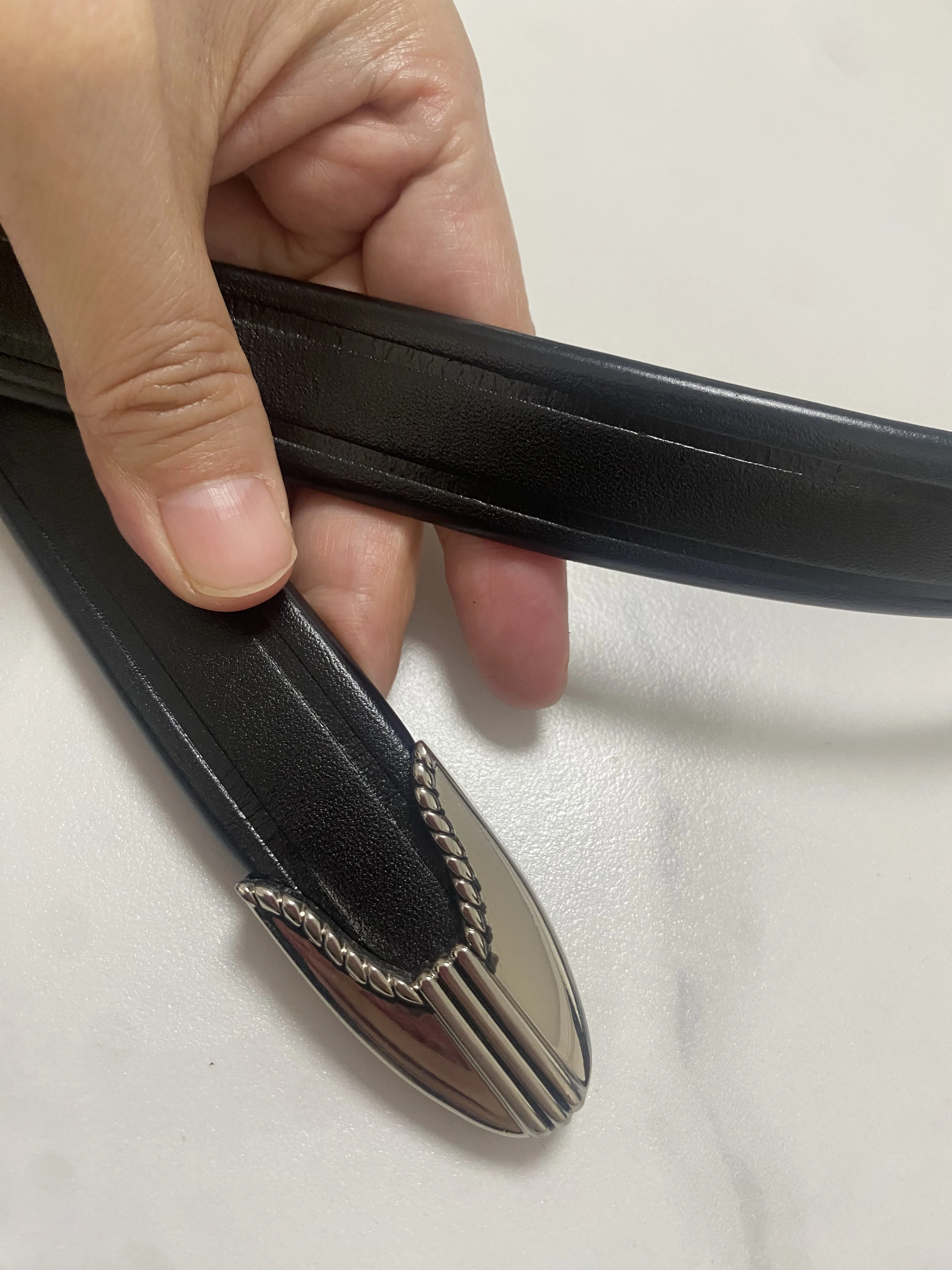 ผู้หญิงหัวเข็มขัดเงินของแท้หนัง Cummerbunds หญิงชุดรัดตัวเข็มขัดตกแต่งเข็มขัดแคบ R2501